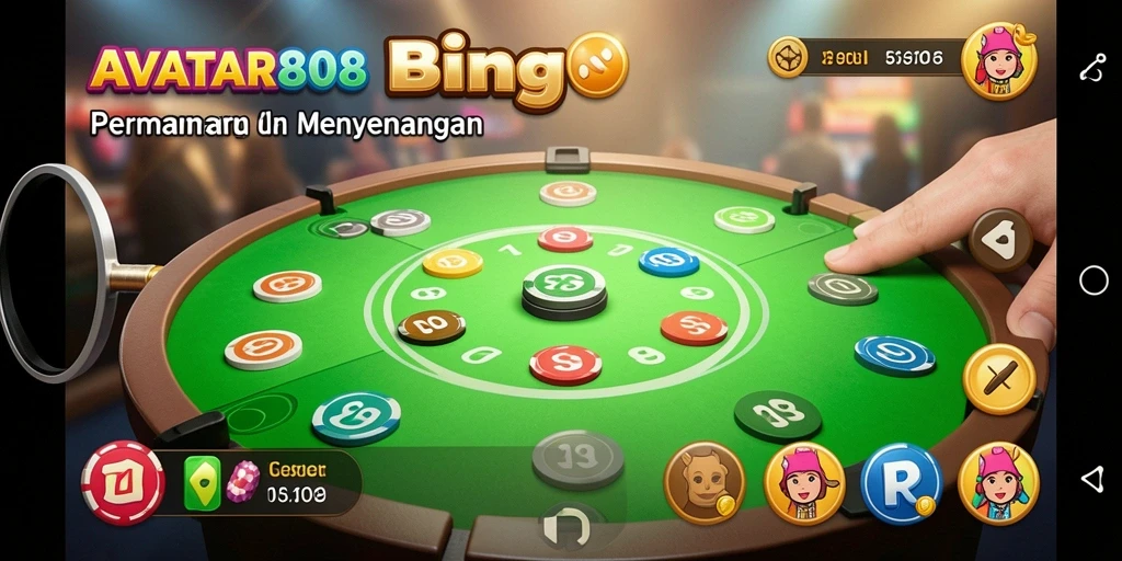 Screenshot gameplay AVATAR808 menampilkan suasana Bingo yang menyenangkan.