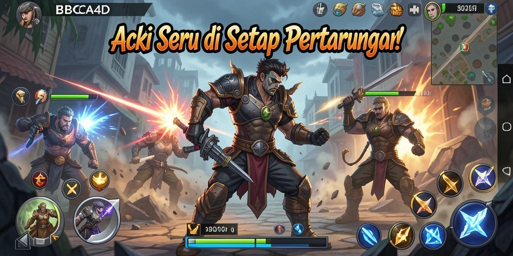 Tampilan seru dari gameplay BBCA4D yang penuh aksi.