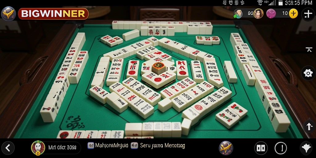 Tampilan gameplay menarik dari BIGWINNER yang menyajikan Mahjong.