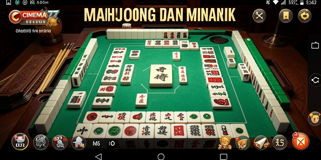 Tampilan gameplay menarik dari CINEMA77 saat bermain Mahjong.