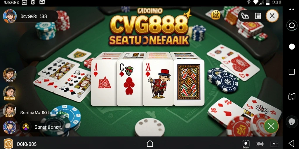 Tampilan gameplay seru dari CVG8888 yang menampilkan suasana permainan Domino.