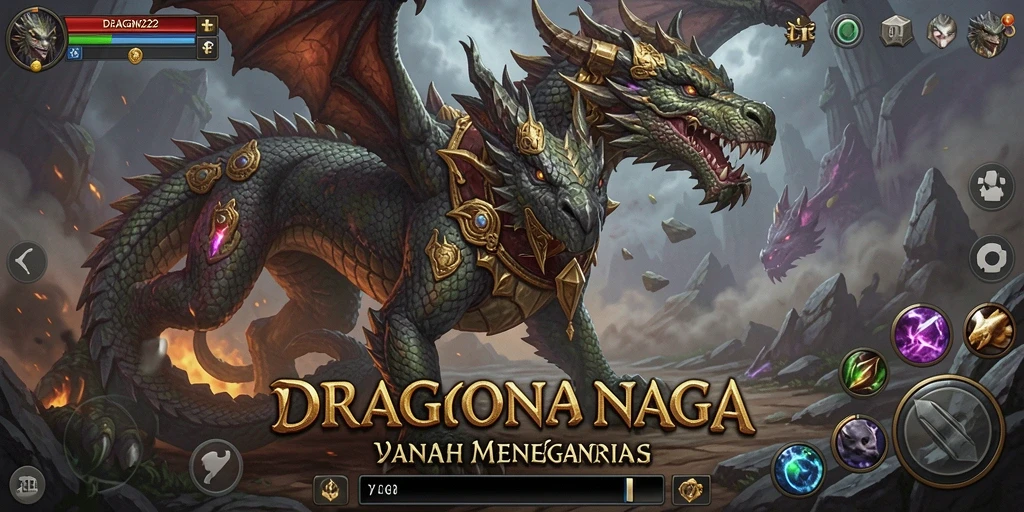 Screenshot menunjukkan aksi pertahanan menara di DRAGON222.
