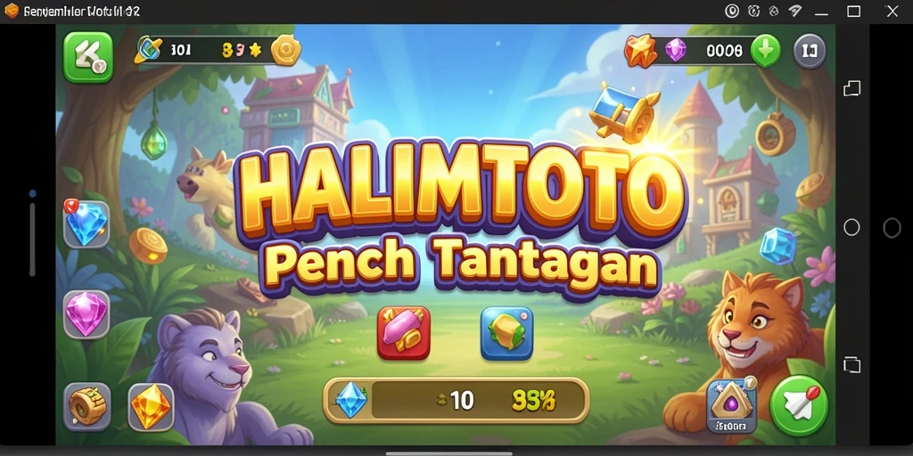 Screenshot gameplay HALIMTOTO dengan tantangan Match-3 yang seru.