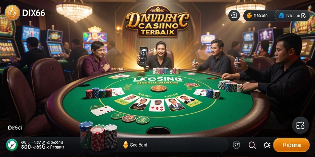 Tampilan gameplay Live Casino yang mendebarkan di IDX66.