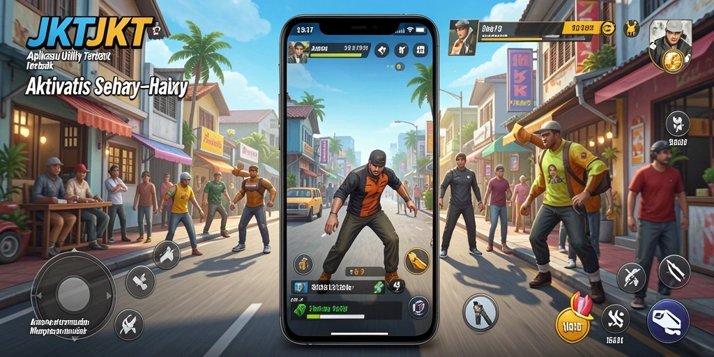 Screenshot utama JKTJKT yang menunjukkan antarmuka aplikasi Utility.