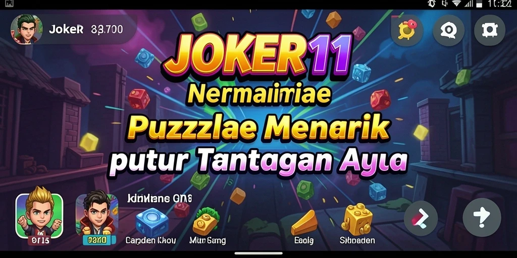 Screenshot gameplay JOKER11 menampilkan tantangan puzzle yang seru.