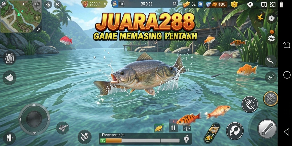 Tampilan gameplay JUARA288 yang memikat dan interaktif dalam memancing.