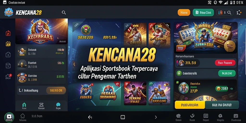 Screenshot KENCANA28 menampilkan berbagai pilihan taruhan olahraga yang menarik.