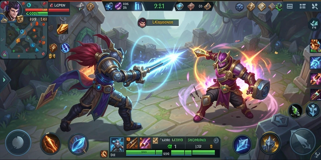 Tampilan gameplay LKOPEN yang seru dan dinamis di arena pertempuran.