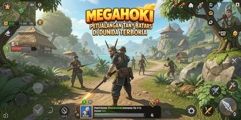 Tampilan grafik menakjubkan dari gameplay MEGAHOKI yang imersif.