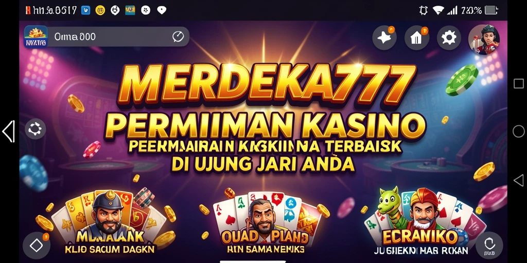 Tampilan gameplay MERDEKA777 yang mengasyikkan dan penuh warna.