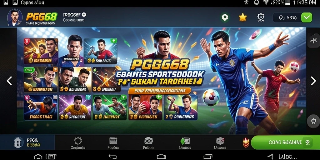 Tampilan utama PGG68 saat bermain sportsbook yang seru.