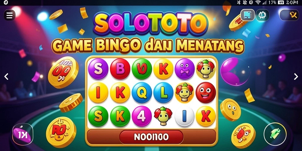 Tampilan gameplay SOLOTOTO dengan suasana Bingo yang seru.
