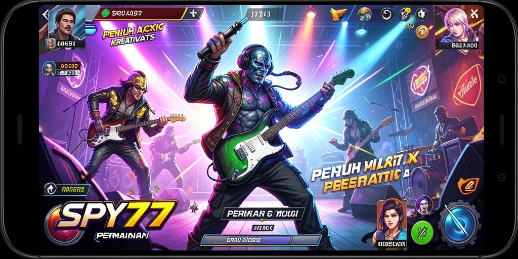 Tampilan gameplay <strong>SPY77</strong> yang penuh warna dan interaktif.