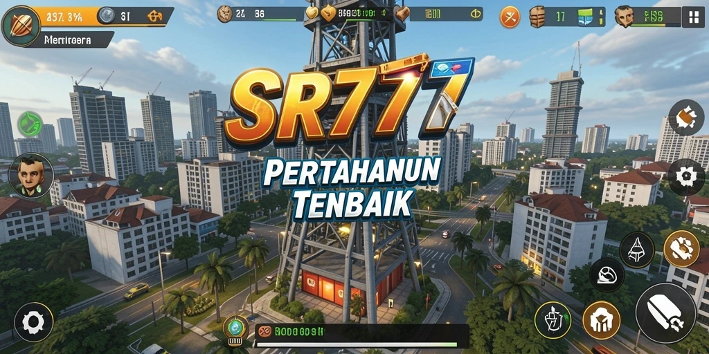 Tampilan gameplay SR777 yang menegangkan dalam Tower Defense.