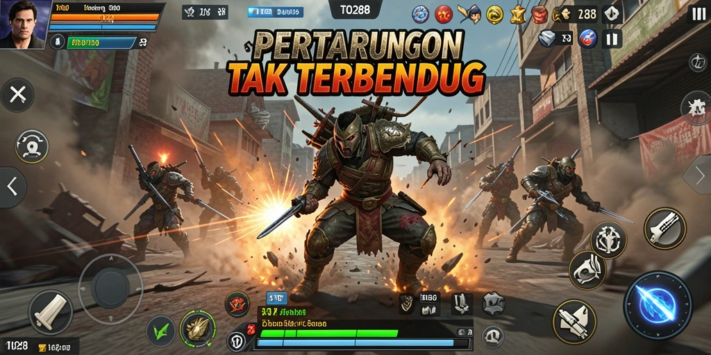 Gameplay TO288 yang menampilkan pertarungan penuh aksi.