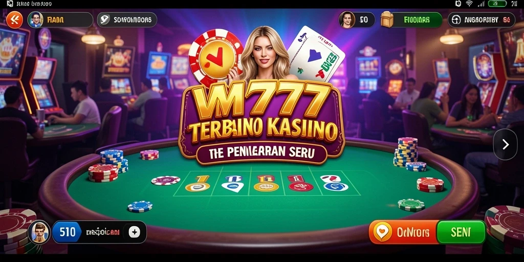 Tampilan menarik dari gameplay Kasino di VM777.