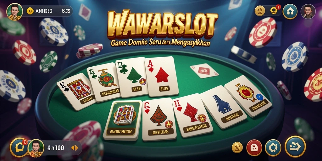 Screenshot utama WAWARSLOT menunjukkan keseruan gameplay Domino yang menantang.