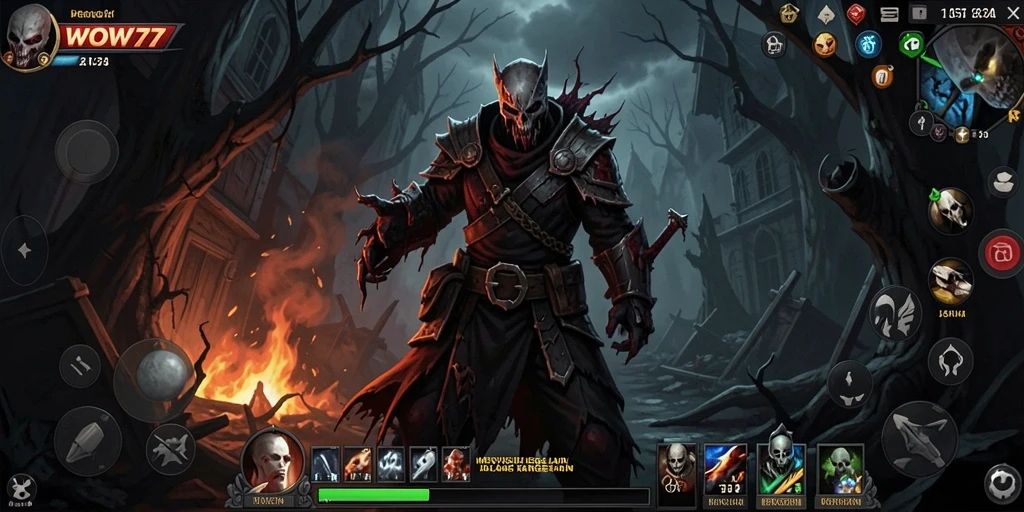 Screenshot permainan WOW77 menampilkan momen menegangkan dalam gameplay Horror.