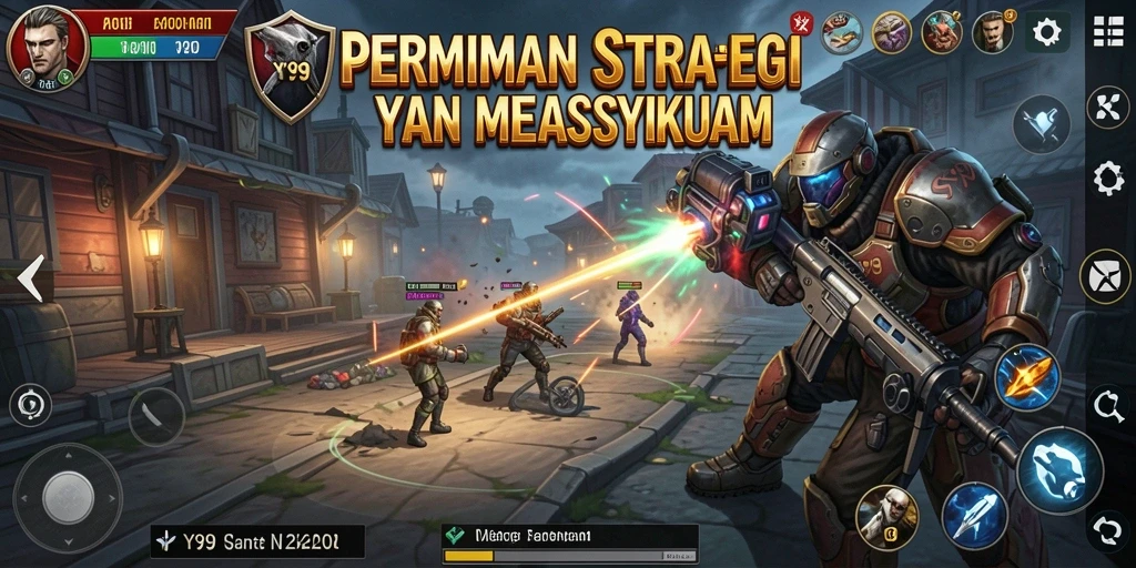 Screenshot utama Y89 menampilkan gameplay strategi yang epik.